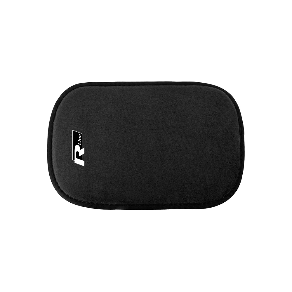 Reposabrazos de cuero de gamuza, cojín protector para reposabrazos, apoyabrazos automático para logotipo de la línea R para Volkswagen Golf 7 Passat VW Tiguan Mk7