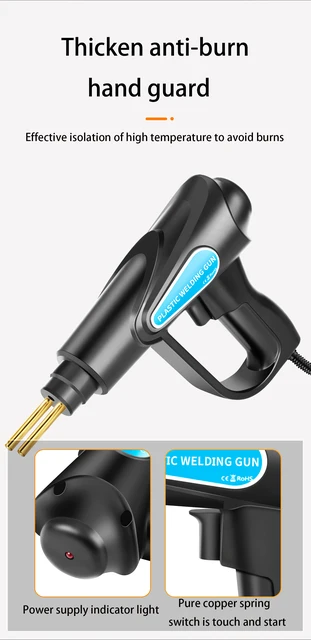 プラスチック溶接機修理 4/6種類の釘 溶接棒 ホットステープラー プラスチック修理キット 2 In 1 車バンパー プラスチック溶 プラスチック溶接機  220Ｗハイパワー カーバンパー修理キット 急速加熱 6種溶接釘と溶接棒付き 2IN1ホットホッチキス LED照明付き 使いやすい ... 車のバンパー修理溶接ガン ホットステープラー プラスチック溶接機 バンパー修理キット プラスチック修理用はんだごて 使いやすい