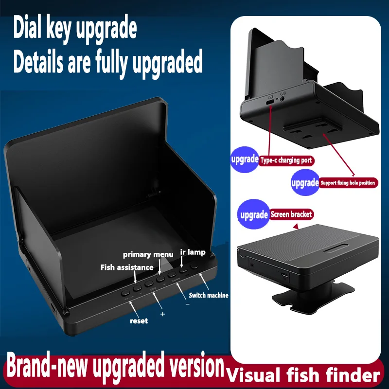 NEW 5 inch,30m, temperature-sensitive camera,fish finder underwater,fish finder for fishing,visual fish ,fishing camera