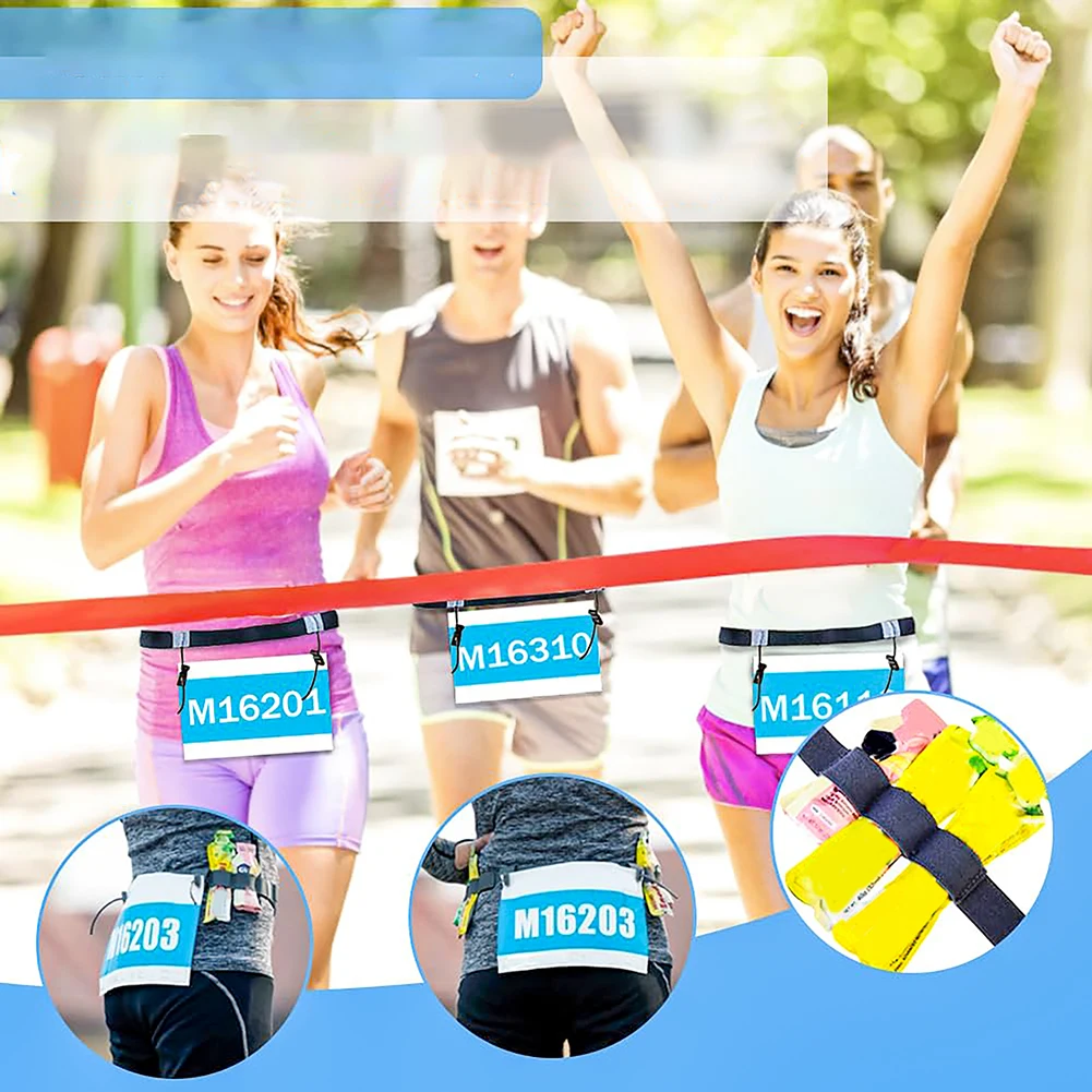 Polyester Adjustable Outdoor Running Waist Belt for Triathlon Marathon