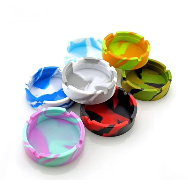 Silicone Ashtray Indoor Outdoor Portable Small Cute Rubber Unbreakable Ash Trays