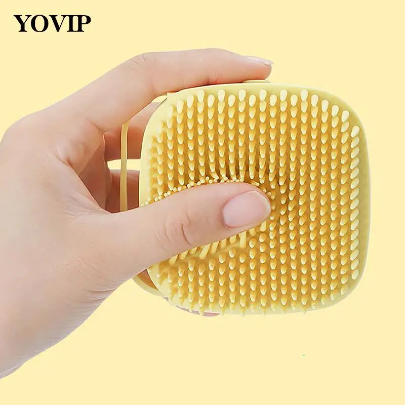 

Multifunctional Pet Baby Bath Shampoo Brush Magic Silicone Shower Brushes Massage Scrubbing Brush Can Hold Shower Gel Liquid