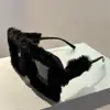 Oversized Plush Sunglasses Style Party Christmas Halloween Cosplay Winter Shades Soft Fluffy Square Frame Sun Glasses for Women 3
