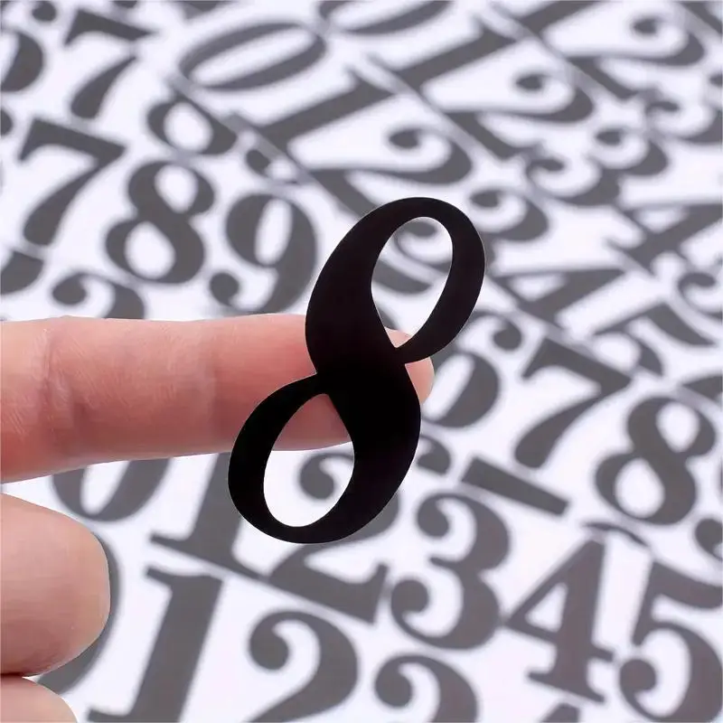 Number Stickers 4 sheets 4 inch Big Large Numeral for Mailbox Stationery DIY Self-adhesive Waterproof Home Decor
