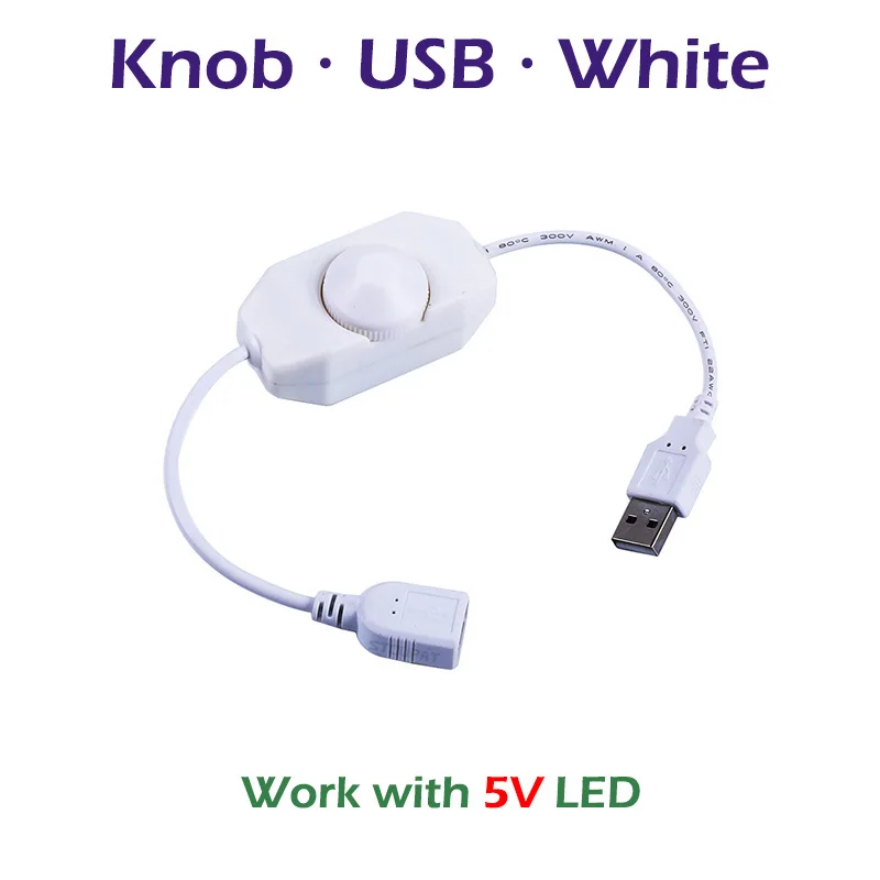 Knob USB 5V White