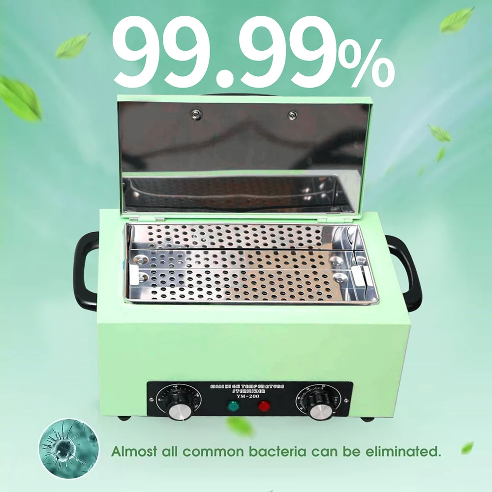 Nail Tool Disinfectant High Temperature Metal Tool Disinfectant Cabinet 300W Nail Salon Hair Equipment