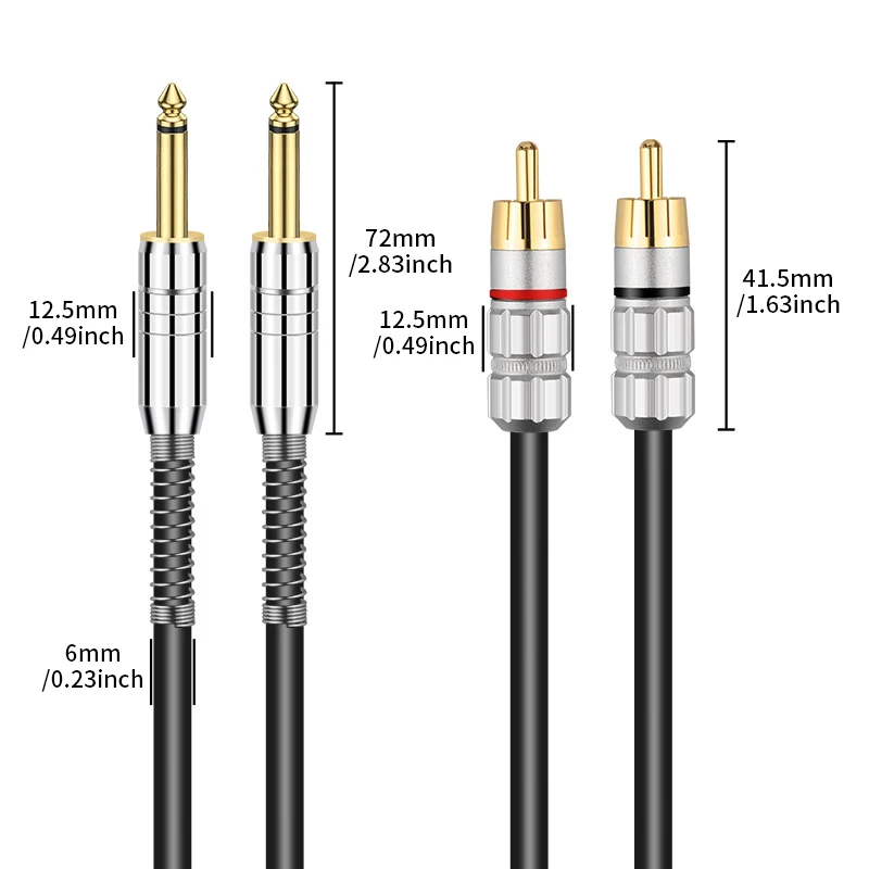  6.5-2RCA  ̺ OFC 6.5mm- ͽ  ̺, 2 ͽ RCA-6.5 ͽ ܼ ̺, 2 