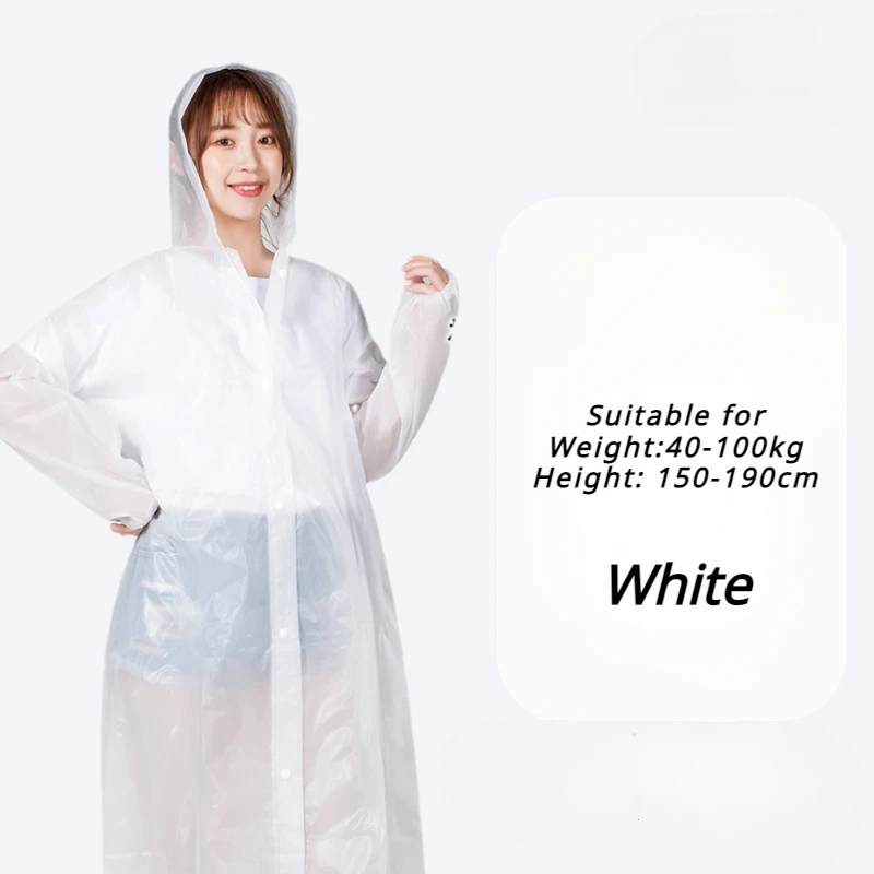 Raincoat Poncho Adult Travel Outdoor Portable Lightweight Reusable Rainwear