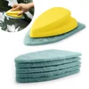 FOSHIO Window Glass Sponge Scrubber Car Wash Cleaning Scraper with Replacement Scouring Pad Auto Detailing Household Cleaner 1