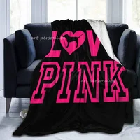 Pink Blanket Love Pink Dog Heart Adult Kids Fleece Blanket Ultra-Soft Micro for Couch or Bed Warm Throw Blanket for Girl Gifts 2