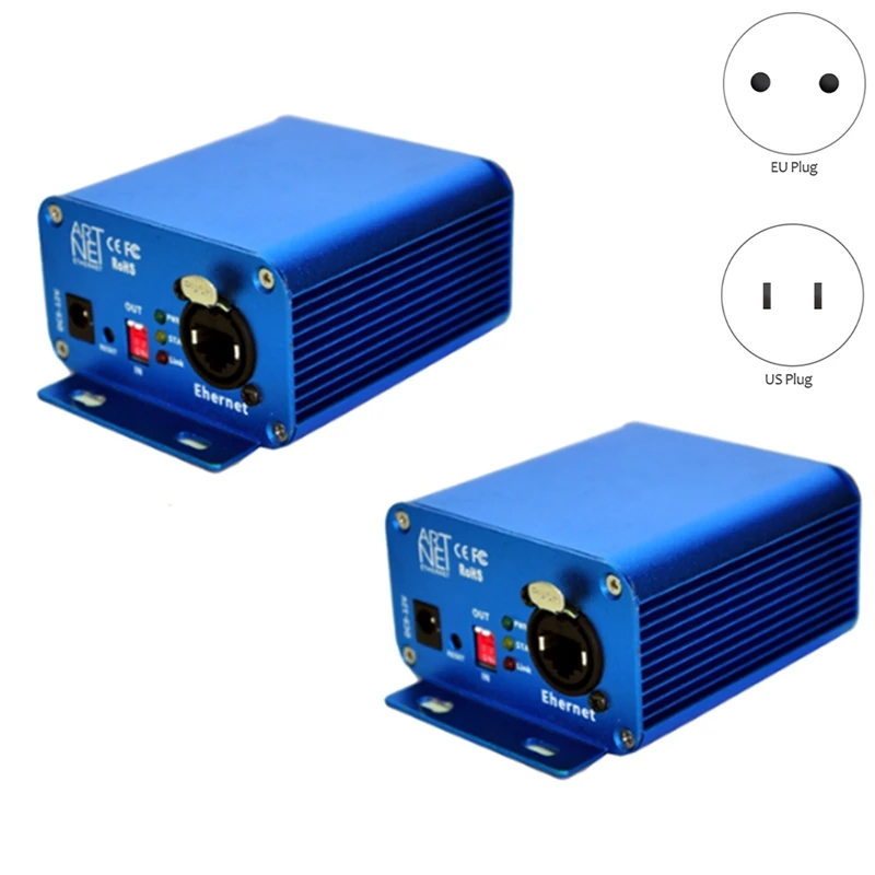 Artnet 1024 양방향 Artnet 컨버터, 표준 DMX512 출력, RJ45 네트 커넥터, Sulite DMX LAN512, 2 포트