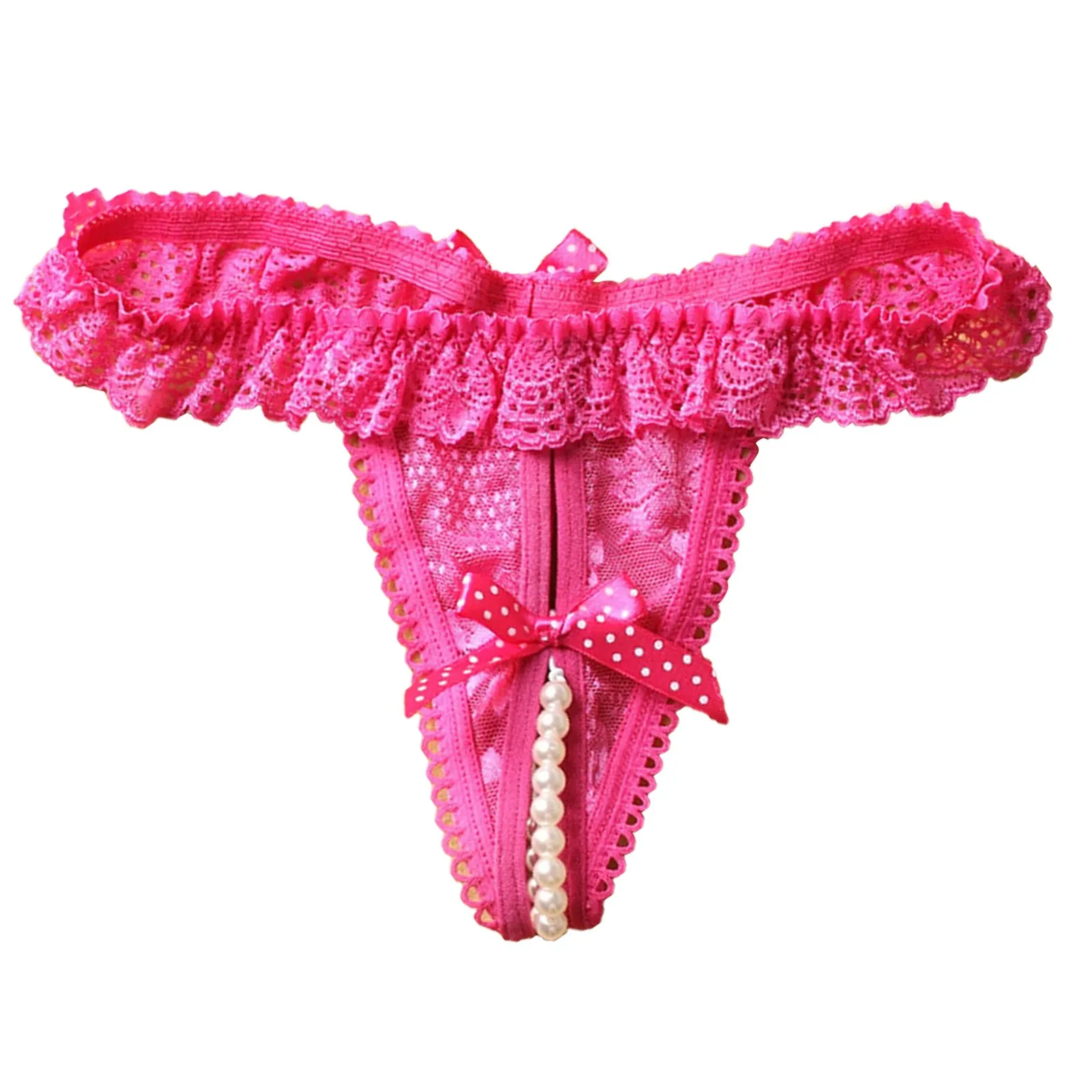 Plus Size Sexy Lingerie Female Panties Pearl Ball Lace Thongs Underwear Women Underpants women panties female underwear lace panties womens underwear