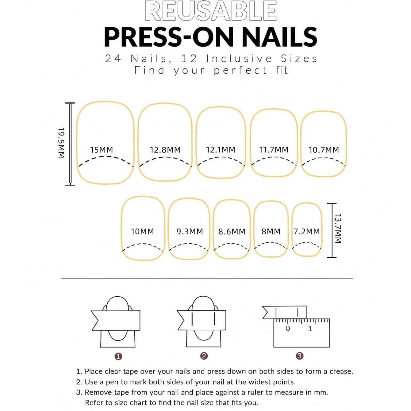 24PCS 할로윈 미라 디자인 가짜 손톱 짧은 사각형 가짜 손톱 귀여운 프레스 손톱 풀 커버리지 할로윈 손톱