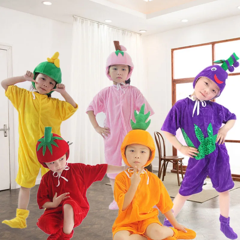 Girl Kids Boy Halloween Fruit Vegetable Costume Set Dress Up Party and Role  Play Cosplay Cucumber Pineapple Mango Carrot Grape - AliExpress
