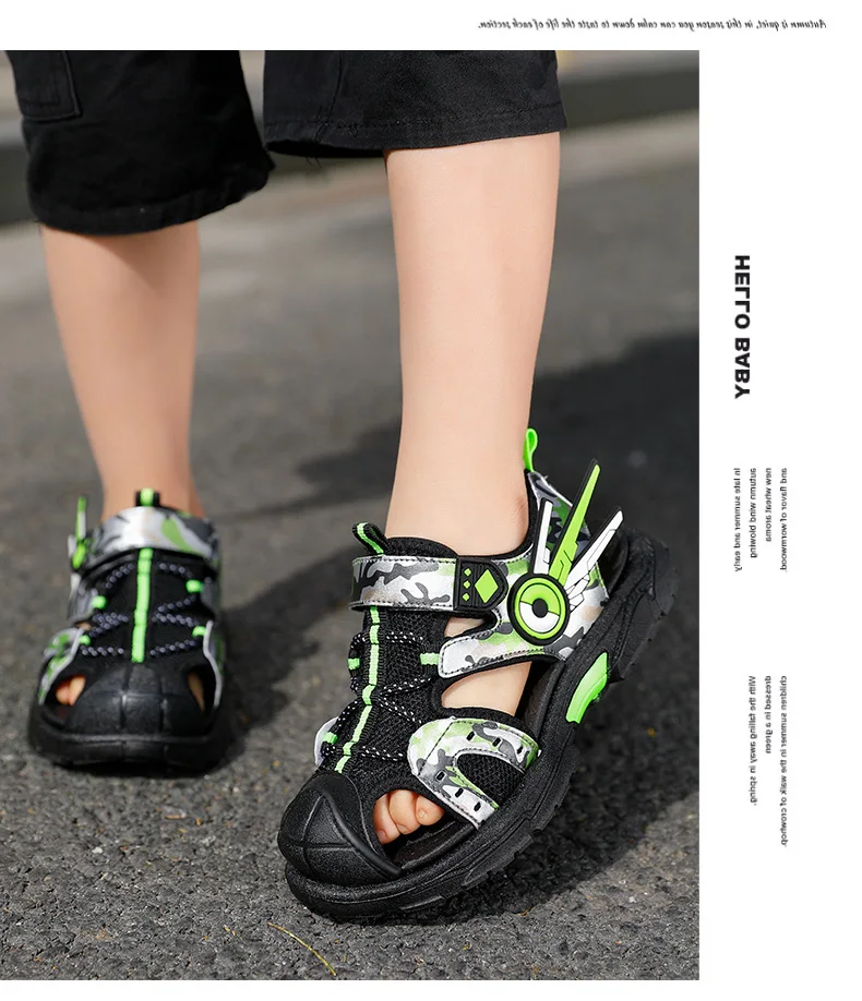 2022 New Summer Kid Non-Slip Shoes Boys Girls Beach Sandals Two Wear Antiskid Lightweight Fashion Sneaker Water Shoe For Child children's sandals near me