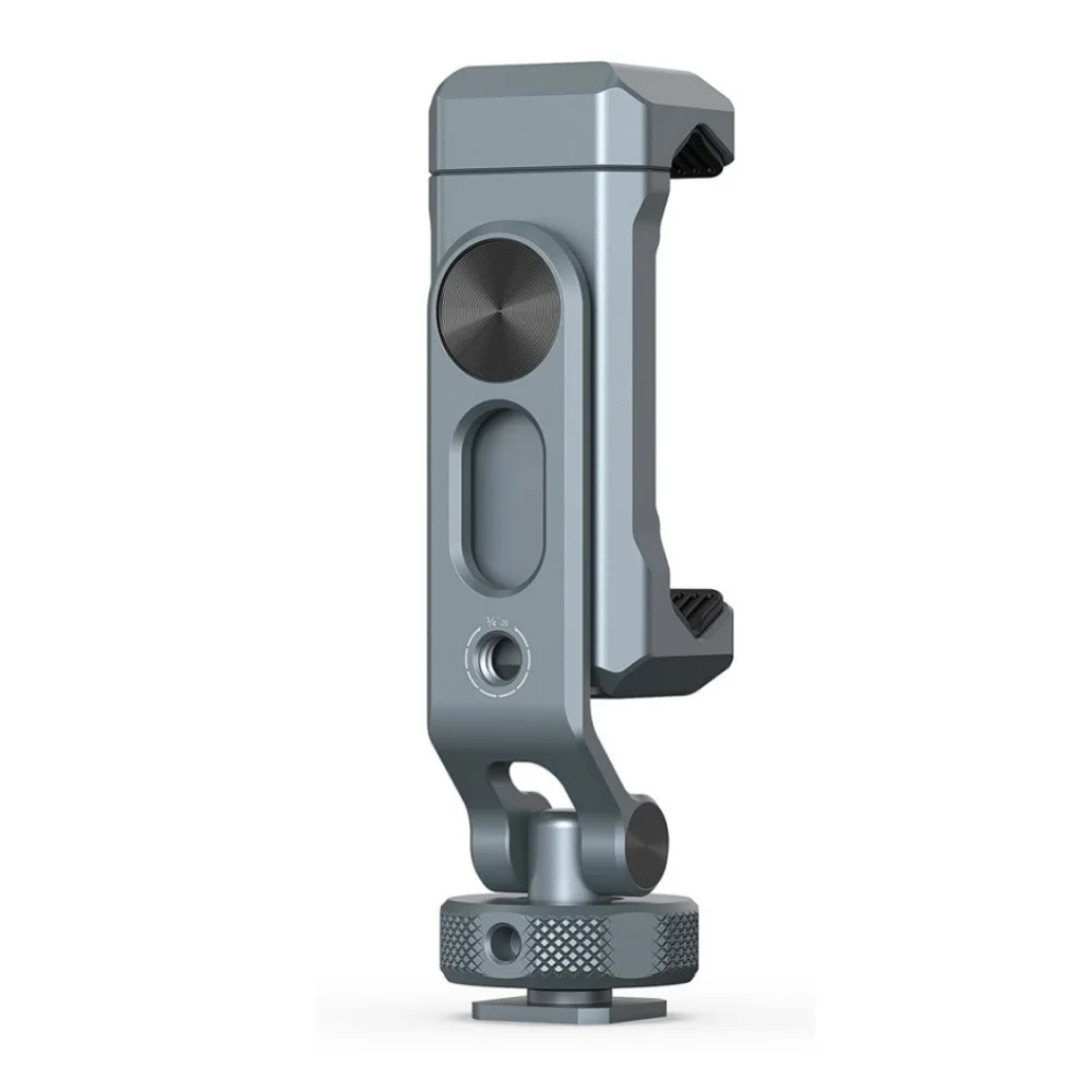 Enhanced Metal Smartphone Holder with Cold Shoe & 360° Rotation Tripod Mount Adapter