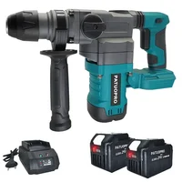 PATUOPRO 2280W Brushless 2-Mode Rotory Electric Hammer Handheld Impact Hammer Drill Fit Concrete Wood For Makita 18V Battery 1
