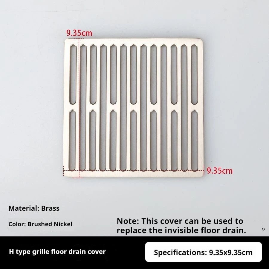 Floor Drain Cover Round Square Strip Invisible Washing Machine Brass Floor Drain Modification