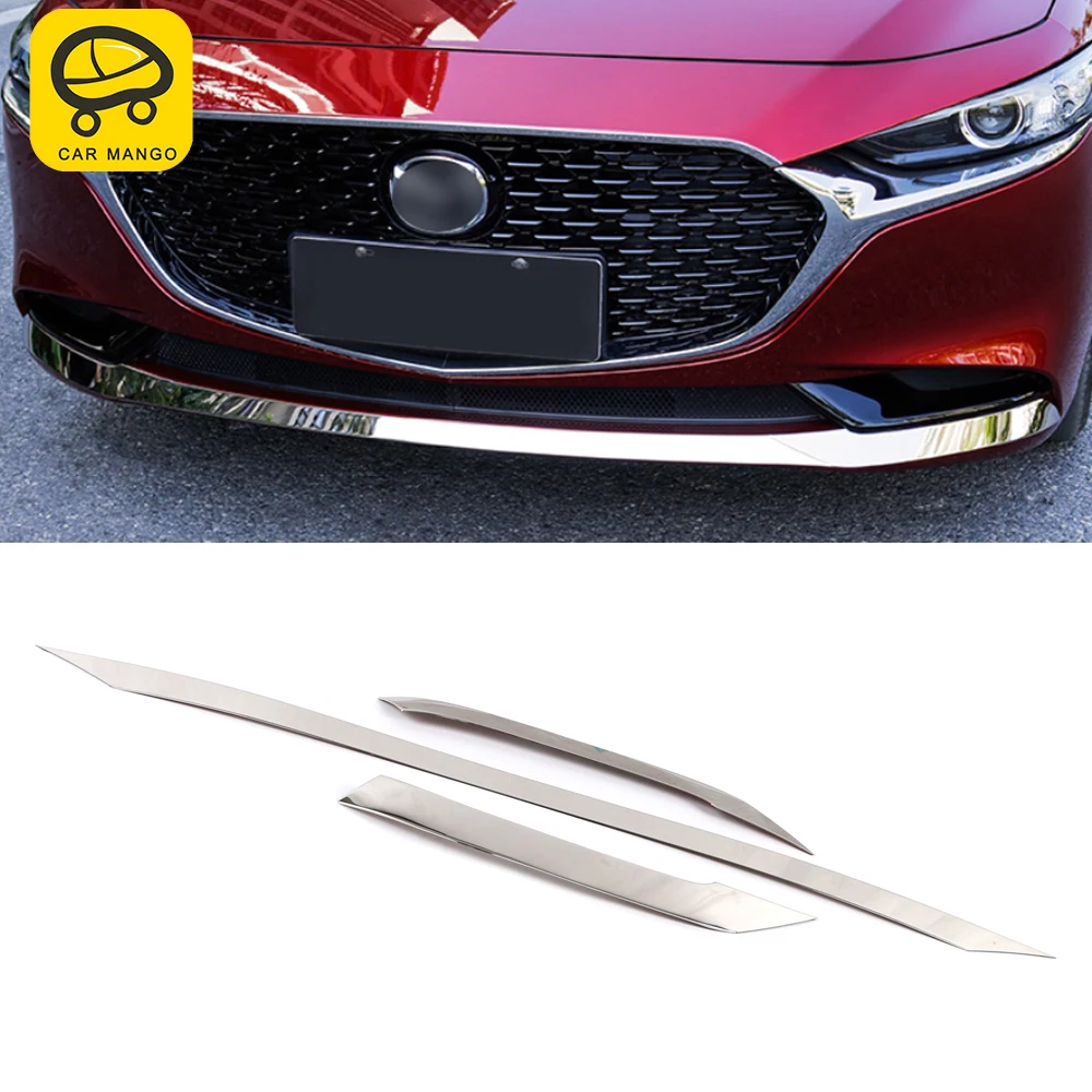 

Аксессуары CarMango для Mazda 3/Axela BP 2020-2023, наклейка на корпус переднего бампера, заднего крыла, внешняя хромированная формовка