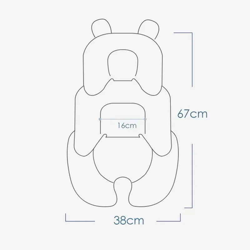 Baby Stroller Seat Cushion Infant Double-sided Safety Seat Pad Thick Warm Universal Stroller Accessories Child Cart Mattress Mat