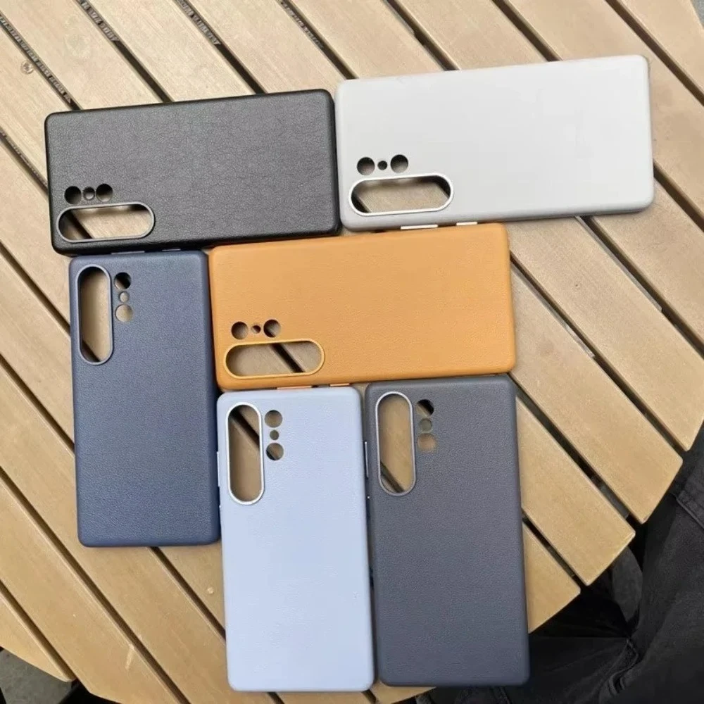 Leather Magnetic Case - Shockproof Protective Cover with Wireless Charging Compatibility