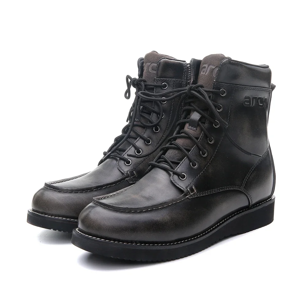 

Motorcycle Riding Boots Racing Off-road Vintage Martin Bootsleather Motorbike Protective Ankle Shoes Waterproof Fashion for Men