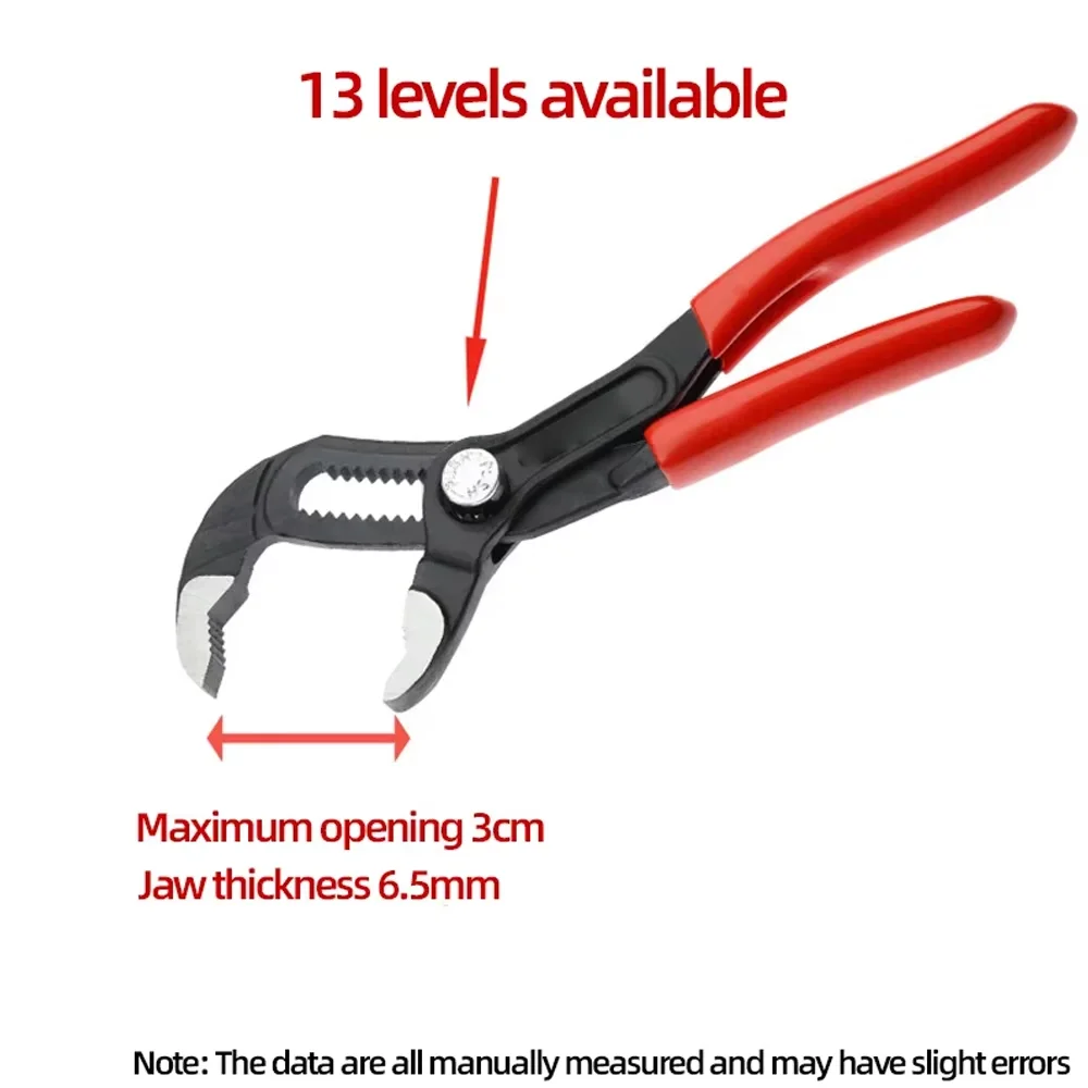 Pintudy Portable Mini Adjustable Stenciled Crescent Wrench Small Pipe Pliers Multi Functional Shifting Spanner Pump Clamp