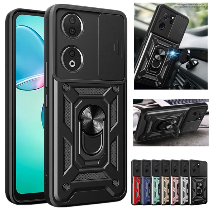 Enhanced Armor Case with Lens Protection and Magnetic Ring Holder