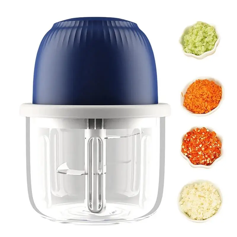 

Electric Vegetable Chopper Vegetable Blender Chopper Cordless Mini Onion Garlic Veg Cutter Garlic Press Crusher For Chili Garlic