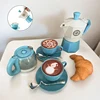 New 11PCS Coffee Tableware Set Simulated Children's Play House Outdoor Kitchen DIY Afternoon Tea Game Toys Educational Toys 1