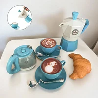 New 11PCS Coffee Tableware Set Simulated Children's Play House Outdoor Kitchen DIY Afternoon Tea Game Toys Educational Toys 1
