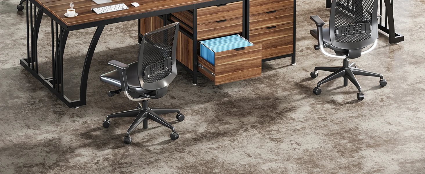 computer desk with file cabinet