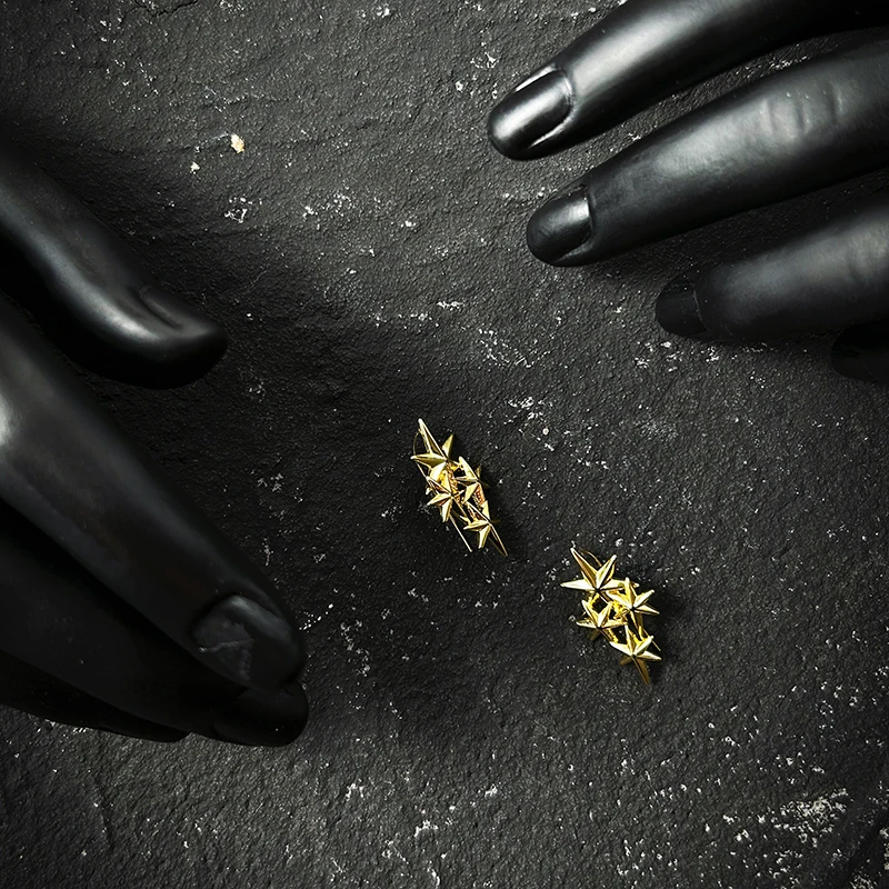 ENFASHION 2023 New Aretes Twinkle Stars Ear Clip On Ears For Women Original Fashion Jewelry Gold Color Earrings Christmas 221485