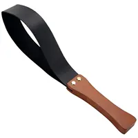 Riding Crop for Horses, Leather Paddle with Anti-Slip Wooden Handle, 19'' Equestrianism Crops 1