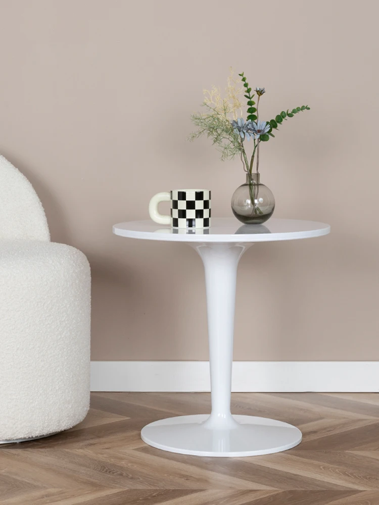 

Прозрачный скандинавский боковой столик для дивана, Круглый боковой столик, дизайнерский маленький круглый стол для переговоров, домашний декор, подарки