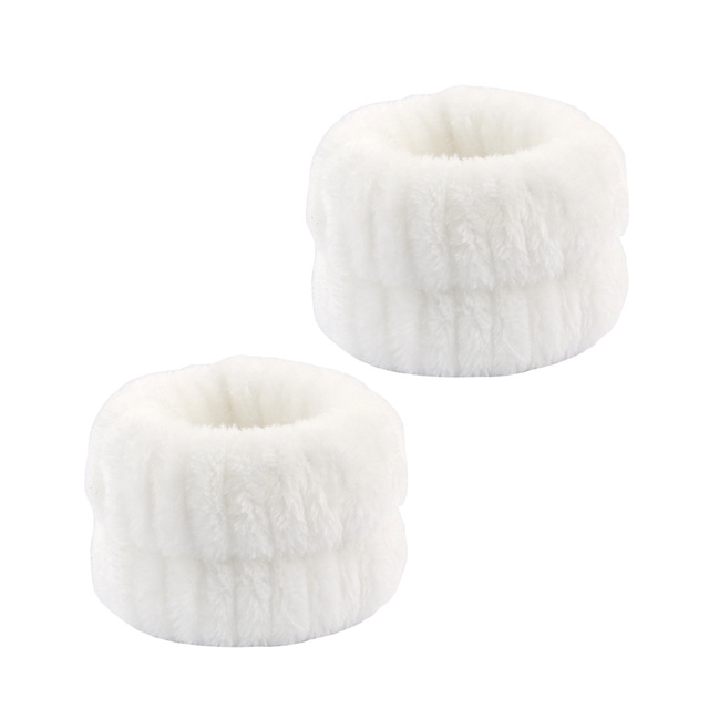 Makeup Headband Puffy Sponge Spa Head Bands for Women Girls Washing Face Skincare Yoga Facial Mask Sports Hairbands Headwear - A-White