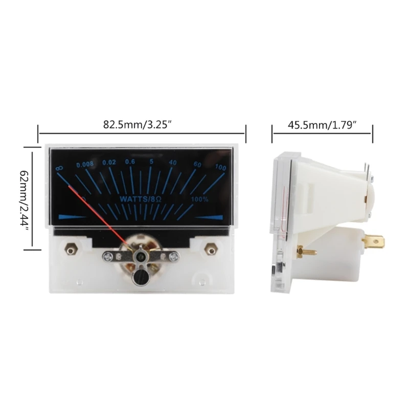 TN73HSS0324 VU Meter Header with Pointer-Dial Backlit Audio DB Level Header Power Amplifier Level Meter High Accuracy 6