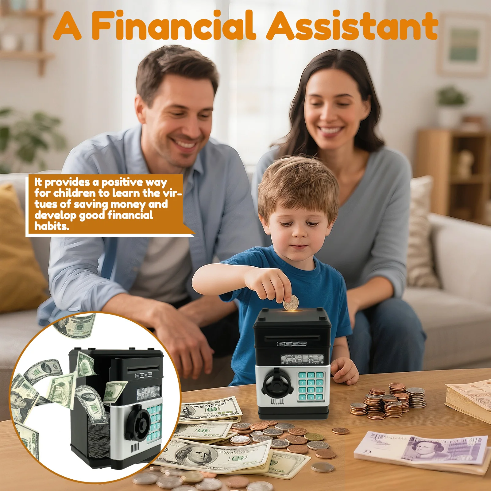 ABS Electronic Password Money Box Safe