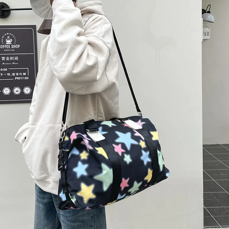 2024 Fashion Star Large Capacity Fitness Yoga Sports Storage Bag Short Distance Travel Bag Dry and Wet Separation Couple Style