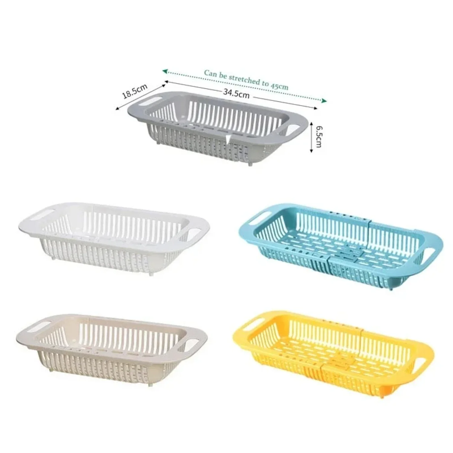 Adjustable Length Sink Drain Basket Dish Drainer Soap Towel Rack Supply Accessories Shelf Rack