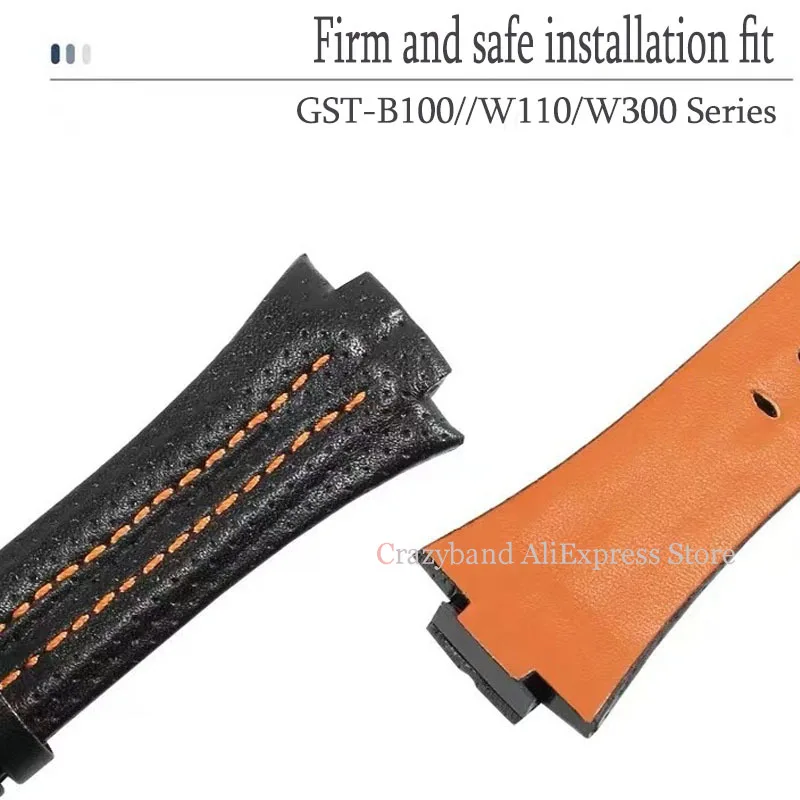 Genuine Leather Waterproof Sport Watch Strap, 15mm