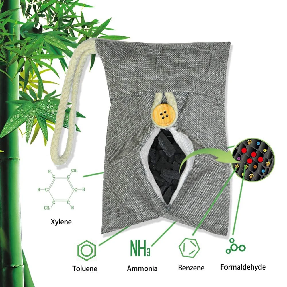 Bamboo Charcoal Air Purifying Bags 2x200g Nature Fresh Air Purifier Bags Reusable Odor Absorber Moisture Absorber for Car Closet
