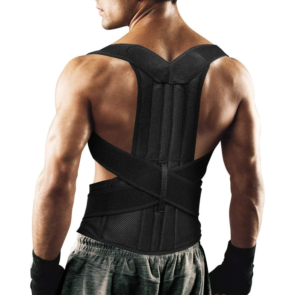 Adjustable Posture Corrector Belt for Women & Men - Back Support Brace with Lumbar Pad, Comfortable Posture Support for Upper &
