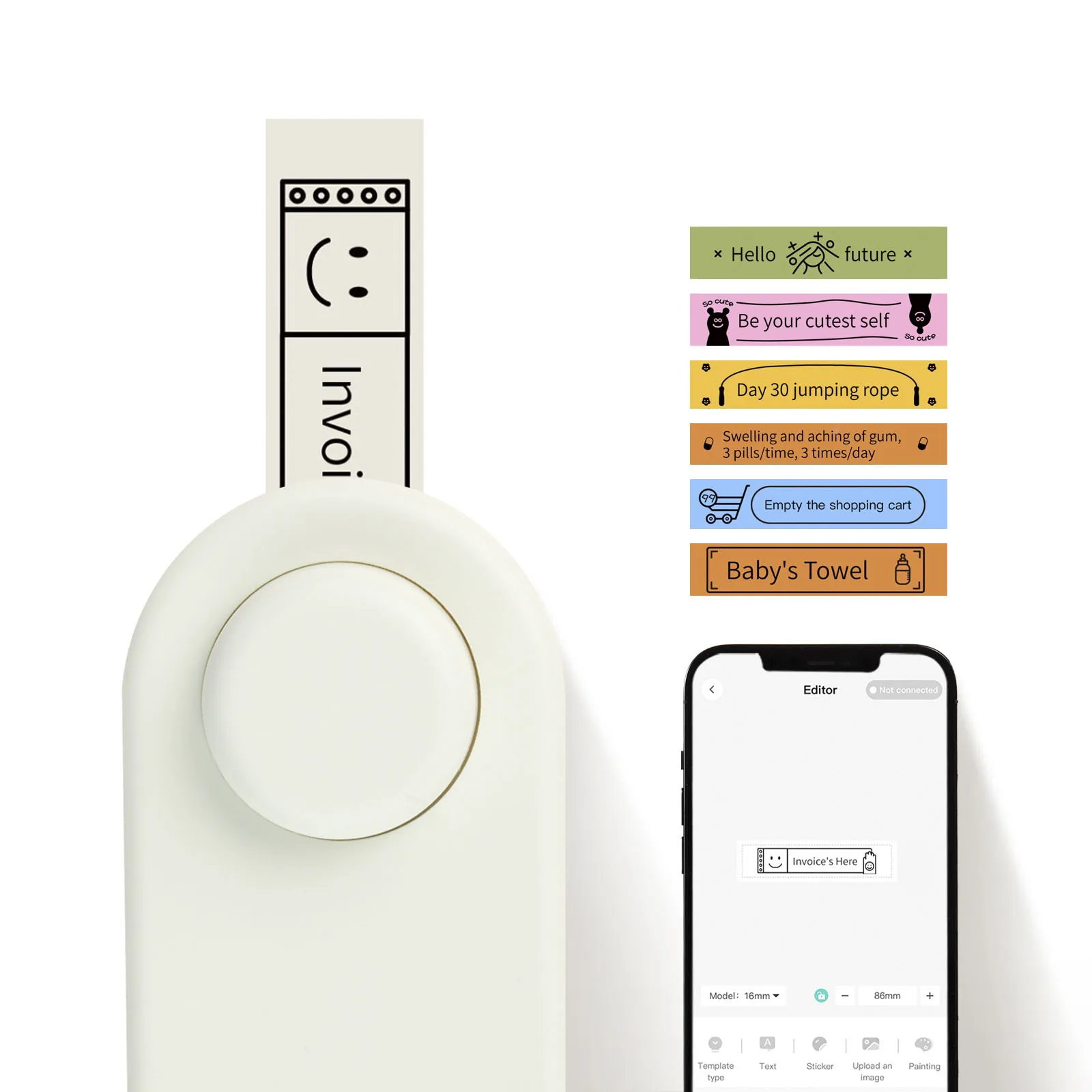 

Make ID logo label printer L1-A label printer tape label printer