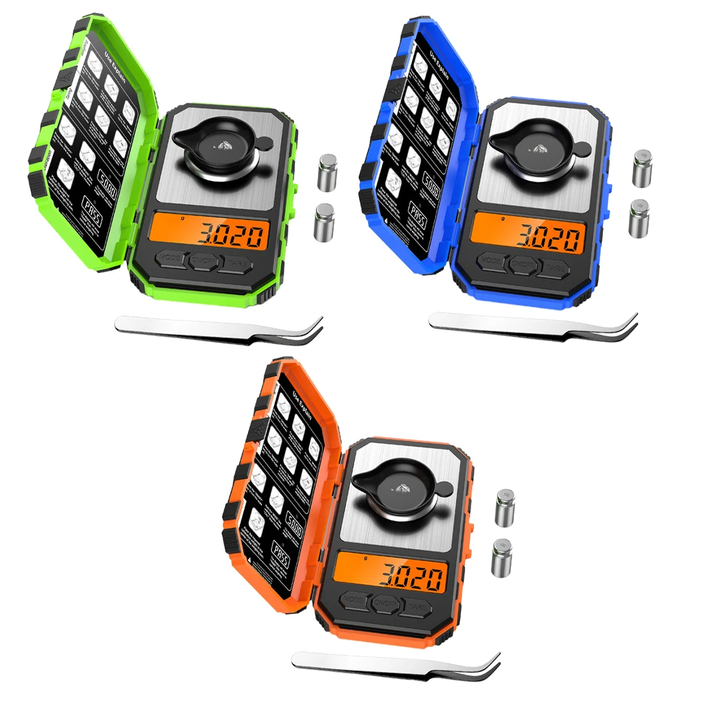 

Pocket Electronic Balance With Backlit LCD Display Tare Function Pocket Weighting Scale Pocket Size Green