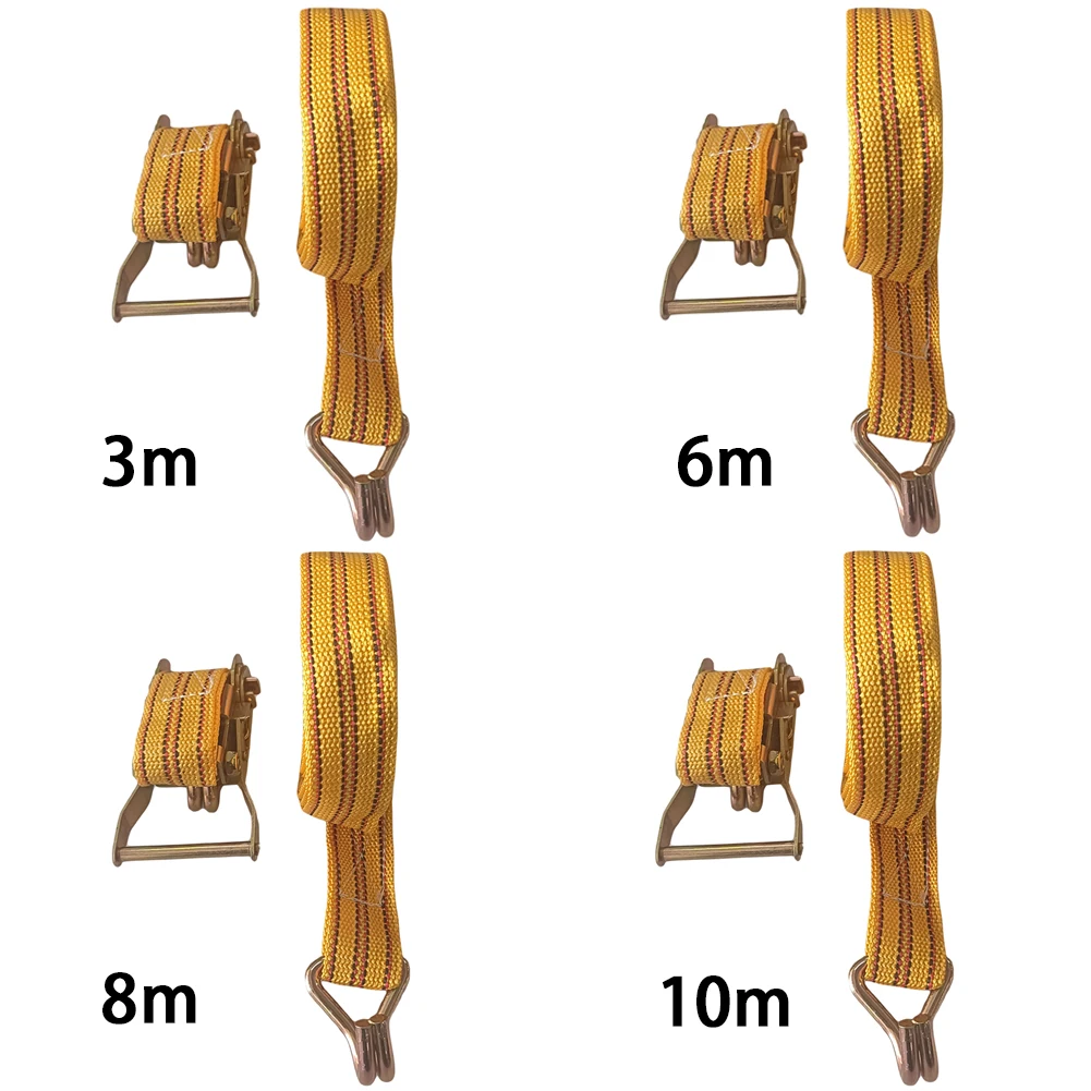 Ratchet Straps 40mm Claw Lorry Lashing Handy Strap 3/6/8/10M Binding Strapping Tensioner Thicken Tighten Belt Strap Rope