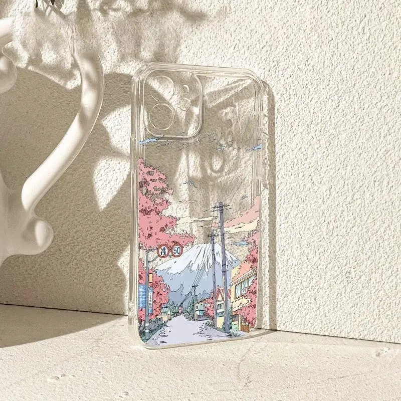 Anime Scenery Clear Phone Case