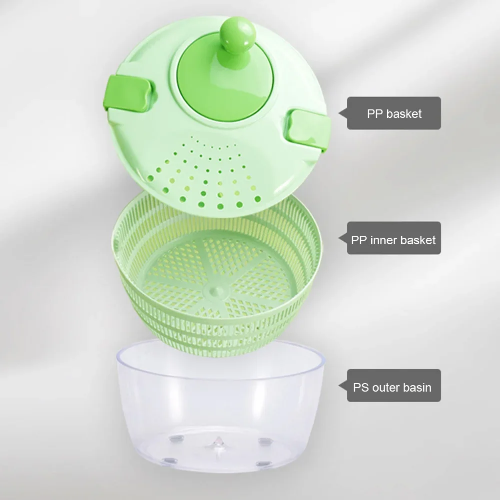 4L Vegetable Fruit Dehydrator Salad Drying Drain Basket Multifunction Food Drying Dehydrator Salad Dryer Tool Kitchen Supplies