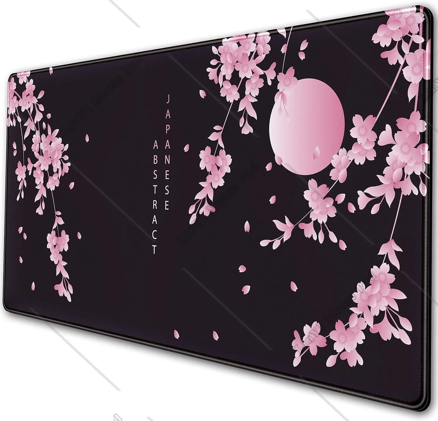 

Cherry Blossoms Mouse Pad Large Non-Slip Rubber Base Mousepad with Stitched Edge XXL Desk Pad for Computer Laptop 31.5x11.8 Inch