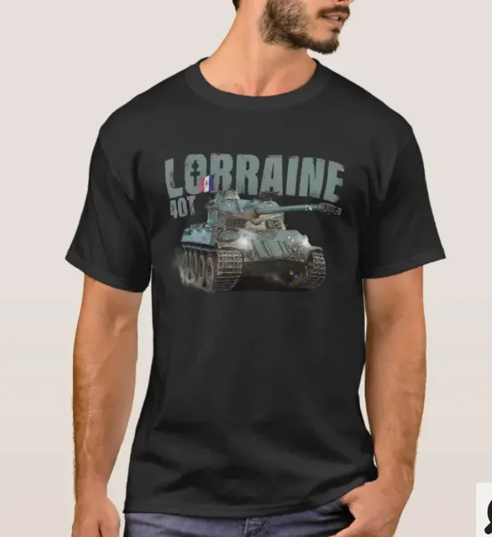 Футболка среднего размера Lorrain 40T для французской холодной войны Летняя
